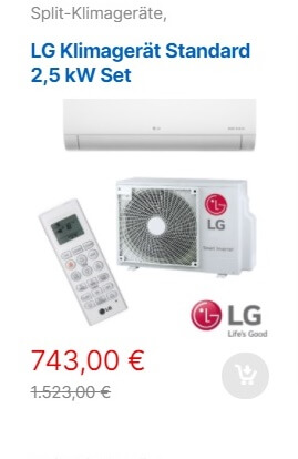 LG Klimagerät Standard